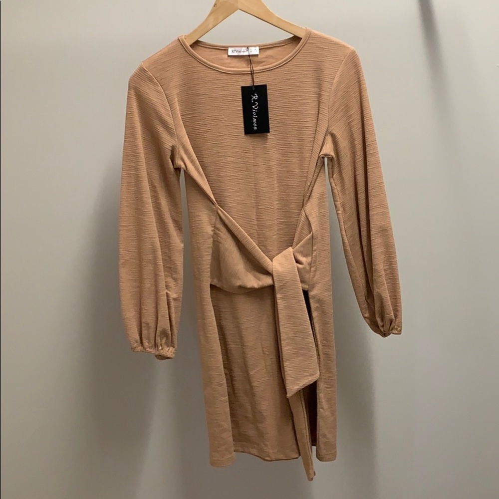 Tan Sweater Dress